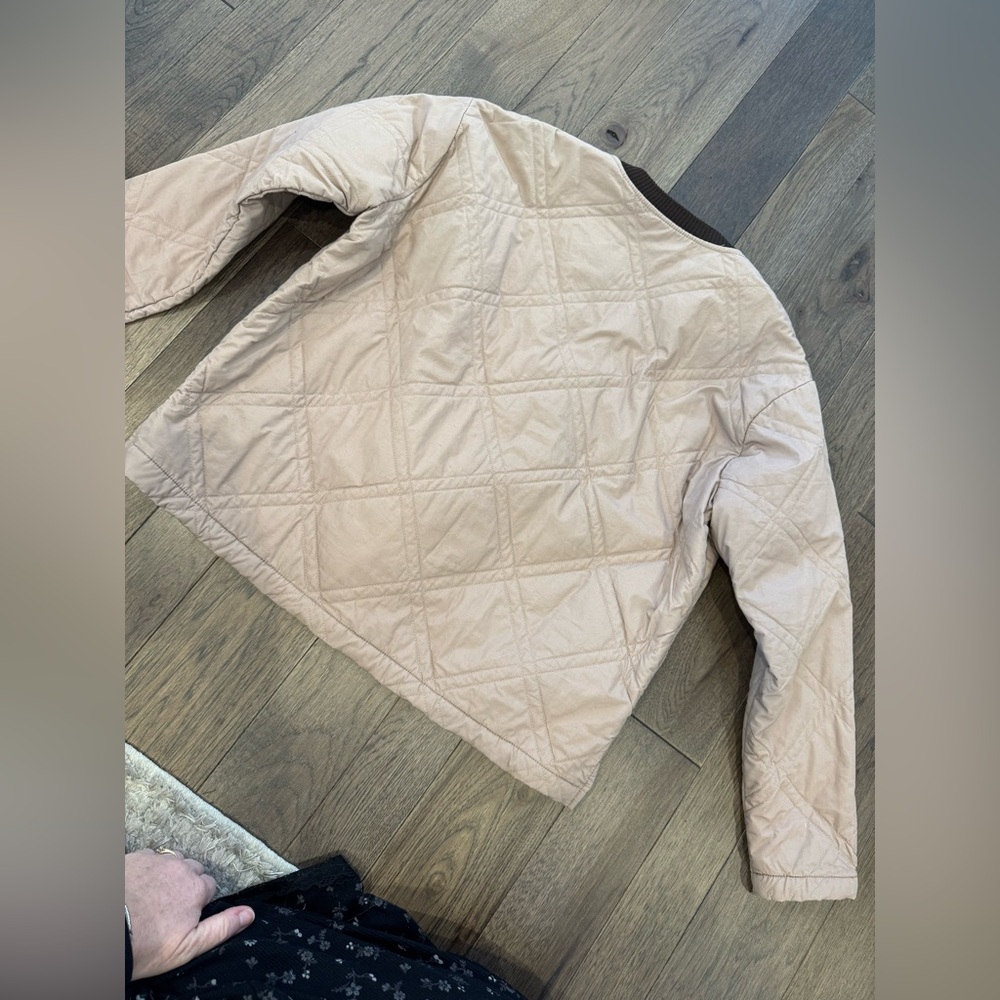 Free People Quilted Bomber Jacket in mauve brown color - Picture 3 of 3